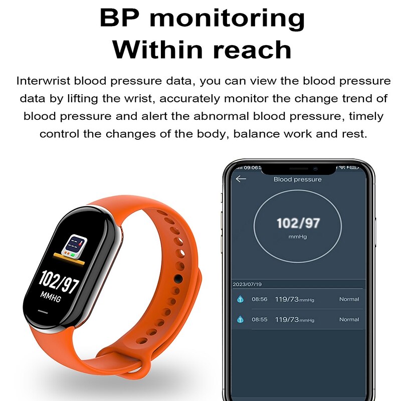 iMosi M8 Smart Watch 1.14 inch Smartwatch Fitness Running Watch Bluetooth Pedometer Call Reminder Activity Tracker Compatible with Android iOS Women Men Waterproof Message Reminder Camera Control IP684