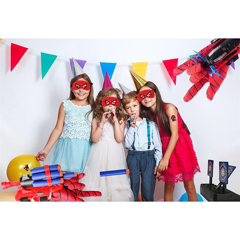 Spider Web Shooter2pcs Spider Web Shooters for Kids Spider Toys for Boys 4-6Hero Boys ToysSuitable for Role-Playing Halloween Festival Children's Party Gifts2