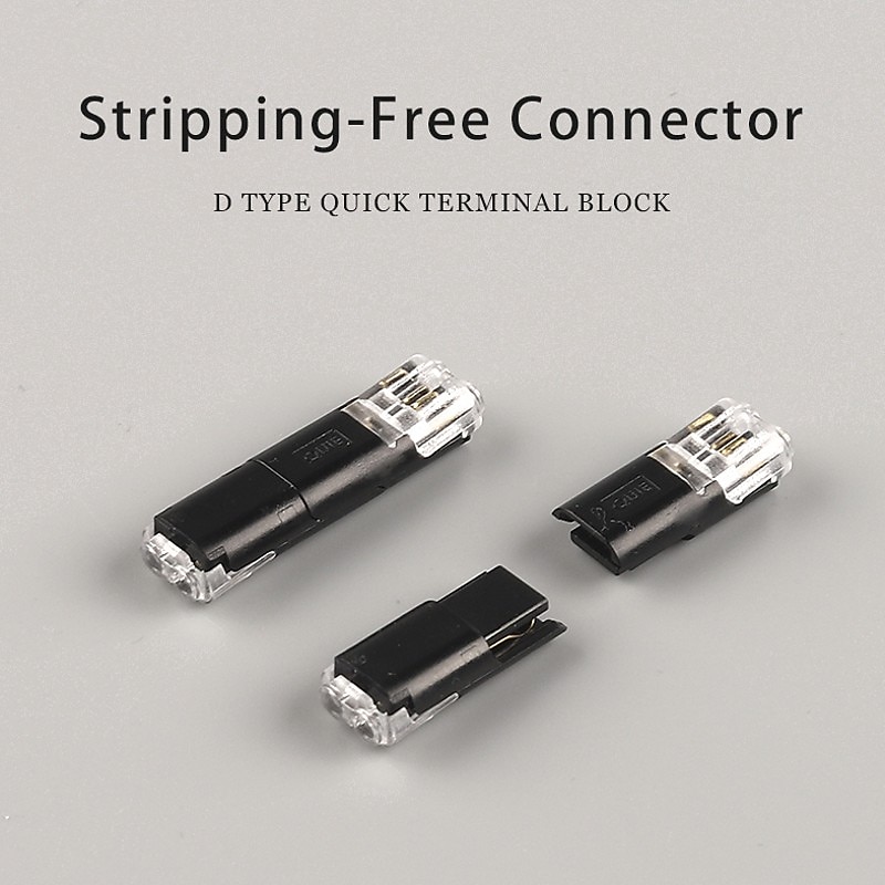 10PCS Quick Plug And Unplug Wire Connector Splicing Cable Crimping Terminal Wire Wiring LED Car Connector 18-22AWG Peel-free Solderless Quick Wire Connector Dual Wire Plug And Unplug Connector3