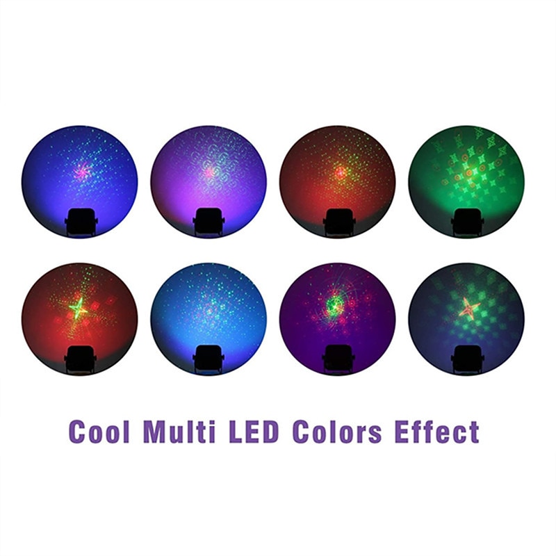 New USB LED Stage Light Laser Projector Disco Lamp with Voice Control Sound Party Lights for Home DJ Laser Show Party Lamp4