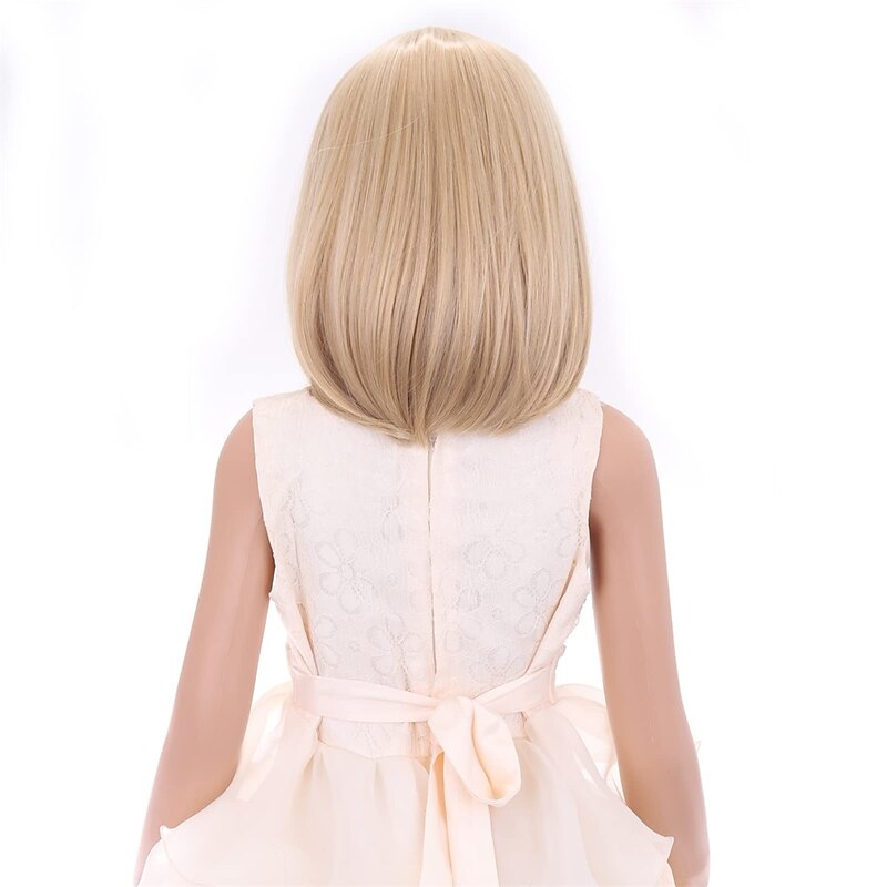 Kids Black Wig Child Black bob Wig Short Black Wig for Girls Cosplay Party Synthetic Rose Net Daily Wear Wig Halloween Wigs3