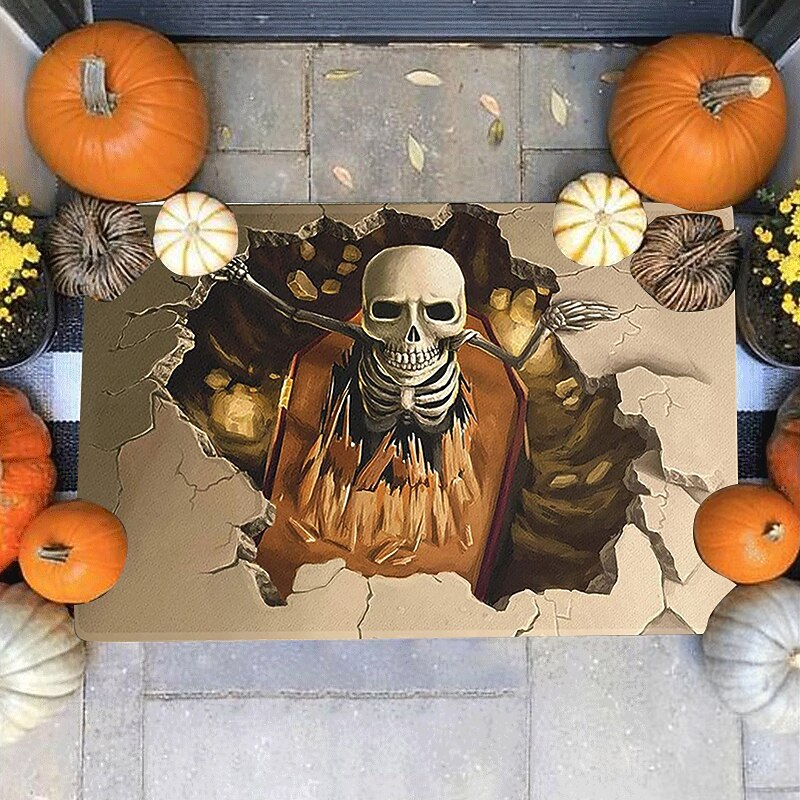 Halloween Clown Floor Mat Door Mat 3d Printing Trap Living Room Bedroom Bedside Carpet Halloween Decorations3