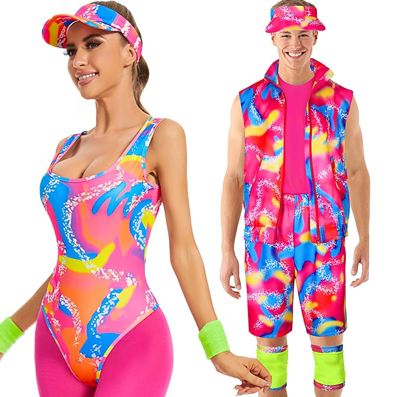 Movie Rollerblade Outfits Doll Y2K Cowgirl Suits Jumpsuit Dress Hot Pink Men's Women's Couple's Cosplay Costume Mardi Gras Halloween Carnival Masquerade