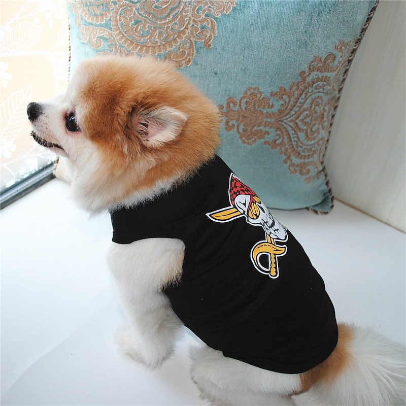 Dog Cat Shirt / T-Shirt Vest Fashion Cool Waterproof Breathable Soft Washable Comfortable Outdoor Halloween Casual Daily Dog Clothing for Bichon Frise Pomeranian Baby Pet Papillon Small4