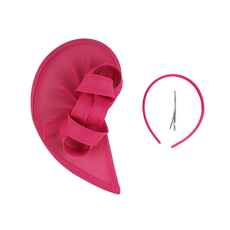 Fascinators Hats Headwear Sinamay Polyester / Polyamide Bowler / Cloche Hat Fedora Hat Veil Hat Party / Evening Holiday Kentucky Derby Horse Race Ladies Day Vintage Style Glam Vintage With Feather4