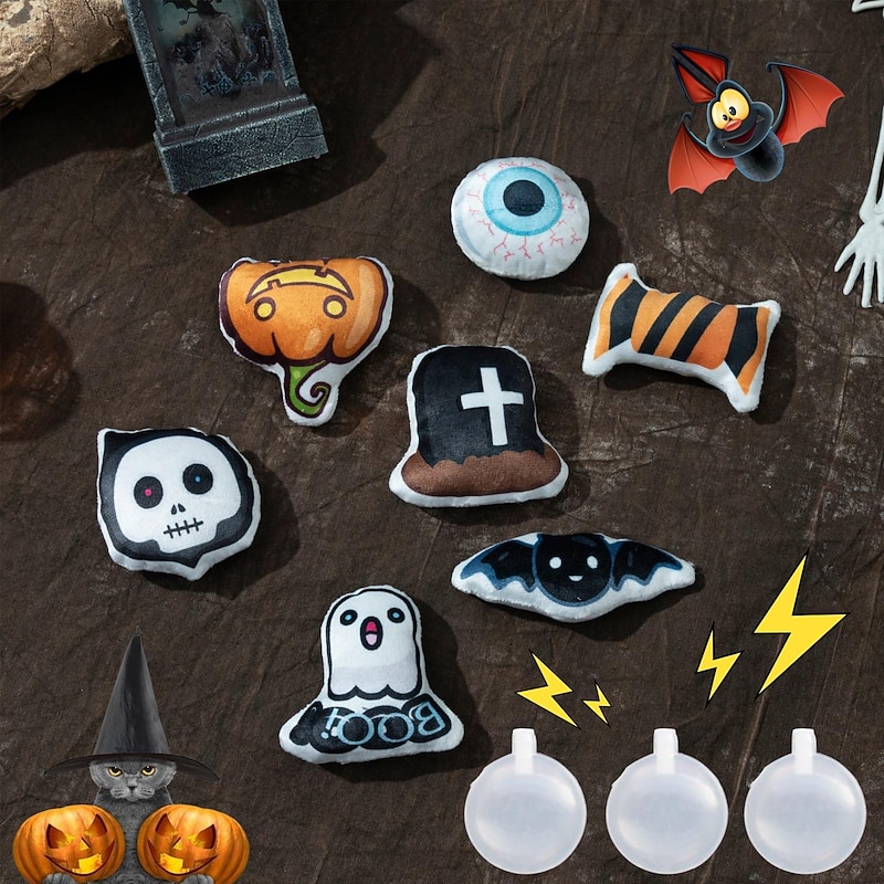 Halloween Cat Toy Bat Jack-O-Lantern Halloween Shape Plus Bb Called Self Hi To Relieve Boredom Cat Toy