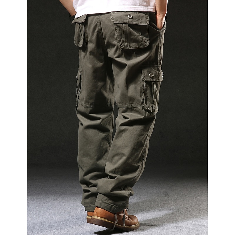 Men's Cargo Pants Cargo Trousers Hiking Pants Pocket Plain Comfort Breathable Outdoor Daily Going out Fashion Casual Army Yellow Black Micro-elastic4