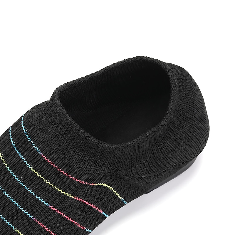 Women's Breathable Knit Jazz Dance Shoes – Lightweight Slip-On Soft Sole Ballroom Sneakers for Latin, Ballet, and Fitness Training4