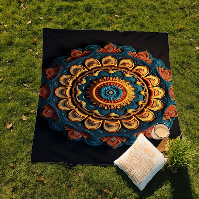 3D Mandala Bohemian Hanging Tapestry Wall Art Large Tapestry Mural Decor Photograph Backdrop Blanket Curtain Home Bedroom Living Room Decoration 22