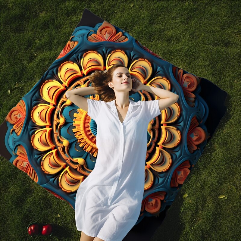 3D Mandala Bohemian Hanging Tapestry Wall Art Large Tapestry Mural Decor Photograph Backdrop Blanket Curtain Home Bedroom Living Room Decoration 21