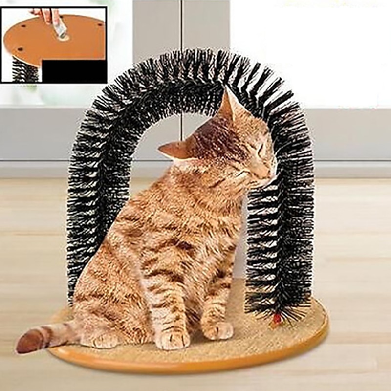 Cat Brush Cat Scratch Cat Toy Pet Toy Hair Scrubber Cat Arch Pet Play Toy