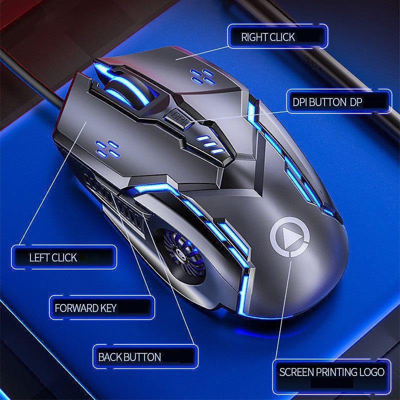 Gaming Mouse Low-noise 7 Color Backlight 6 Key Anti-slip Mechanical Mouse USB Wired Gaming Mouse for PC and Laptop3