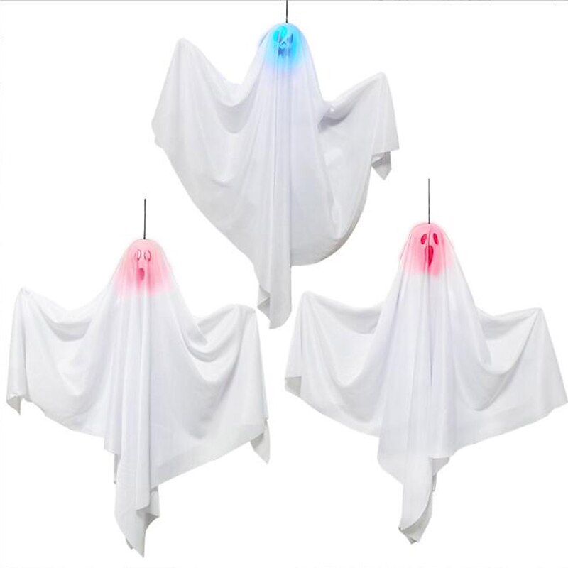 Glowing Ghost Halloween Decorations Outdoor LED Hanging Ghost for Trees Spooky Lighted Ghost Waterproof Hanging Decor Halloween Tree Decorations for Home Patio Yard Lawn Tree Party Supplies4