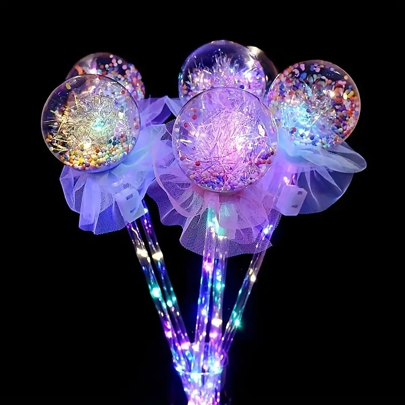 4PCS Light Up the Night with a Magical Star Wand - Perfect Gift for Kids!2