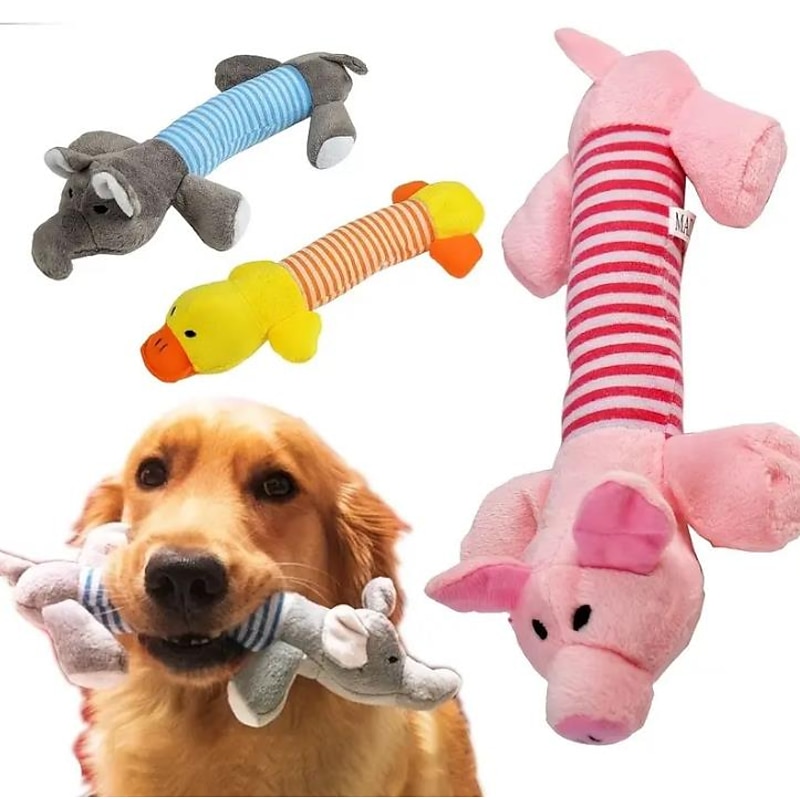 Elephant-Shaped Dog Bites Sounding Toy: Durable Chew Toy for Aggressive Chewers!