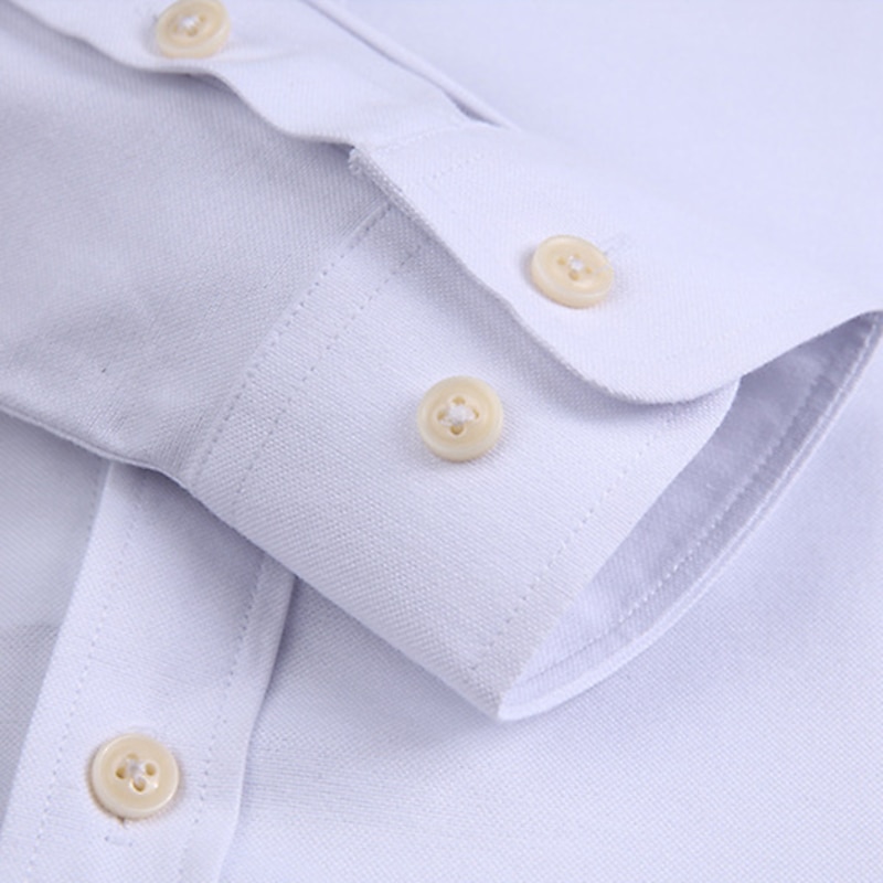 Men's Dress Shirt Button Down Shirt Oxford Shirt Collared Shirt Plain Wedding Work Light Pink White Royal Blue Blue Long Sleeve Spring &  Fall Clothing Apparel3