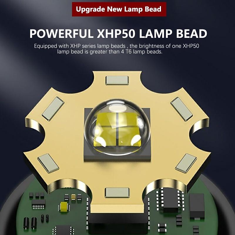 Powerful LED Flashlight High Power 18650 USB Rechargeable Zoom Fishing Lantern 5 Modes Waterproof Bicycle Light Tactical Torch2