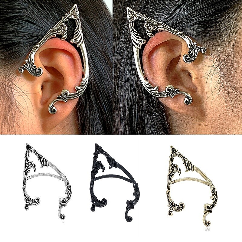 Elf Halloween Ear Cuffs Punk Gothic Adults' Women's Halloween Carnival Mardi Gras Easy Halloween Costumes Dress Up