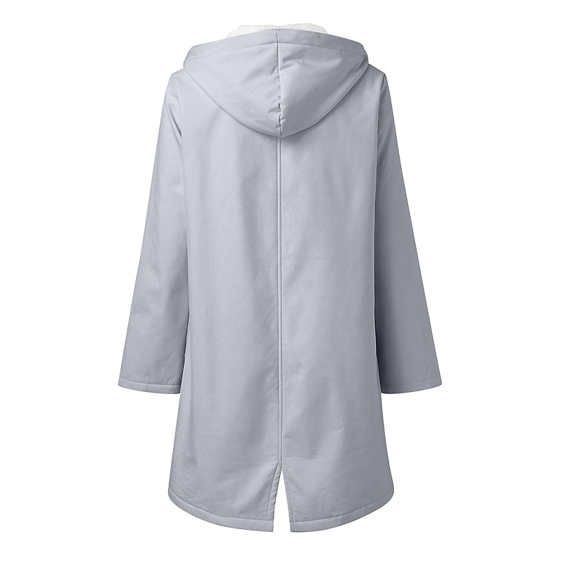 Women's Rain Jacket Waterproof Hiking Jacket Hiking Raincoat Winter Outdoor Thermal Warm Windproof Breathable Lightweight Hoodie Parka Teddy Coat Full Length Hidden Zipper Ski / Snowboard Fishing3