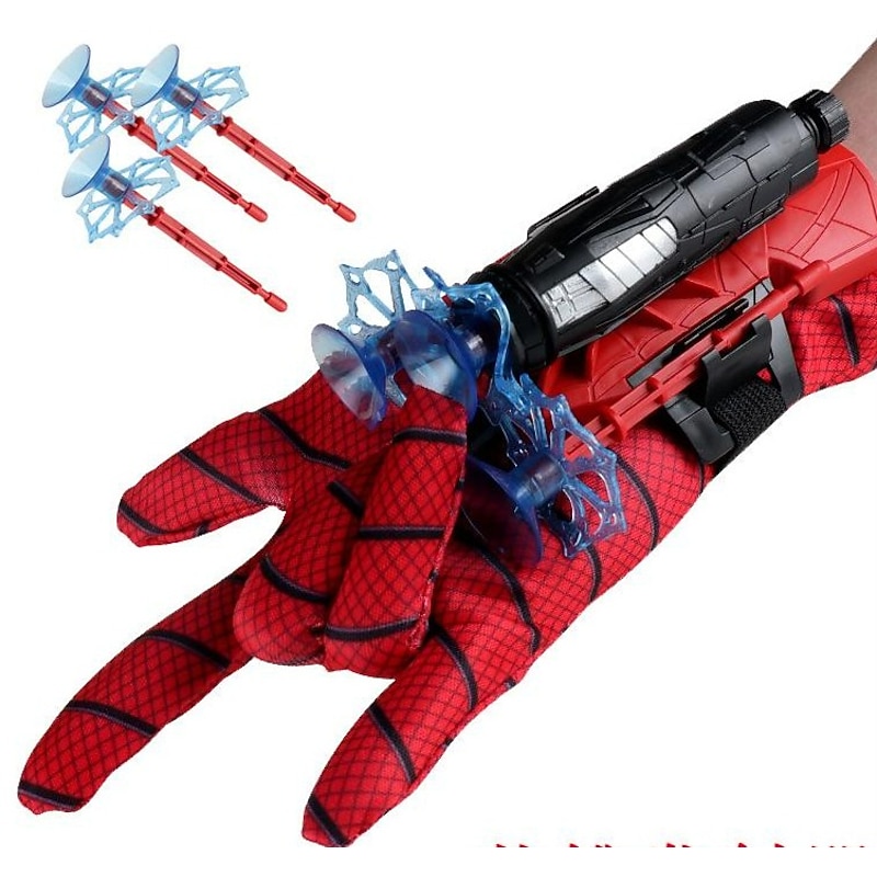 Children'S Toy Halloween Gift Jet Watch Bracelet Spinning Can Stick To The Wall Soft Bullet Gun Wrist Toy Hero Spider Launcher