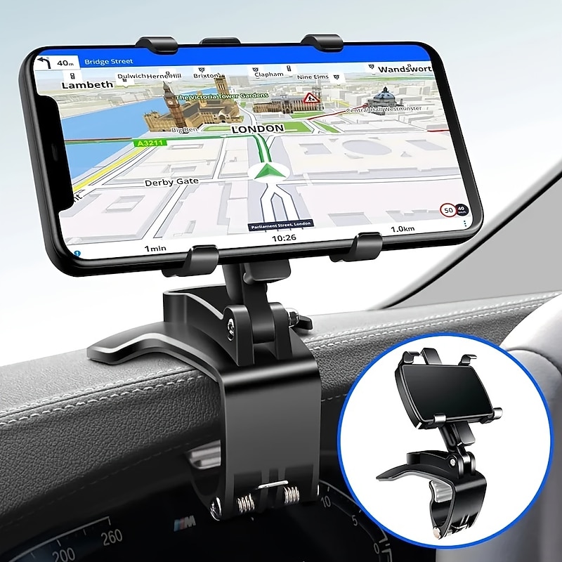 StarFire Car Phone Holder Easy Clip Stand Mounting Black Bracket For Phone&GPS Driving Recorder