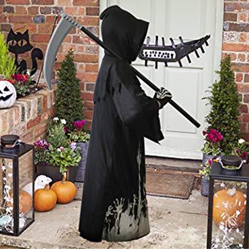 Kids Boys' Halloween Cape Outerwear Color Block Long Sleeve Coat Performance Fashion Black Fall Winter 7-13 Years4