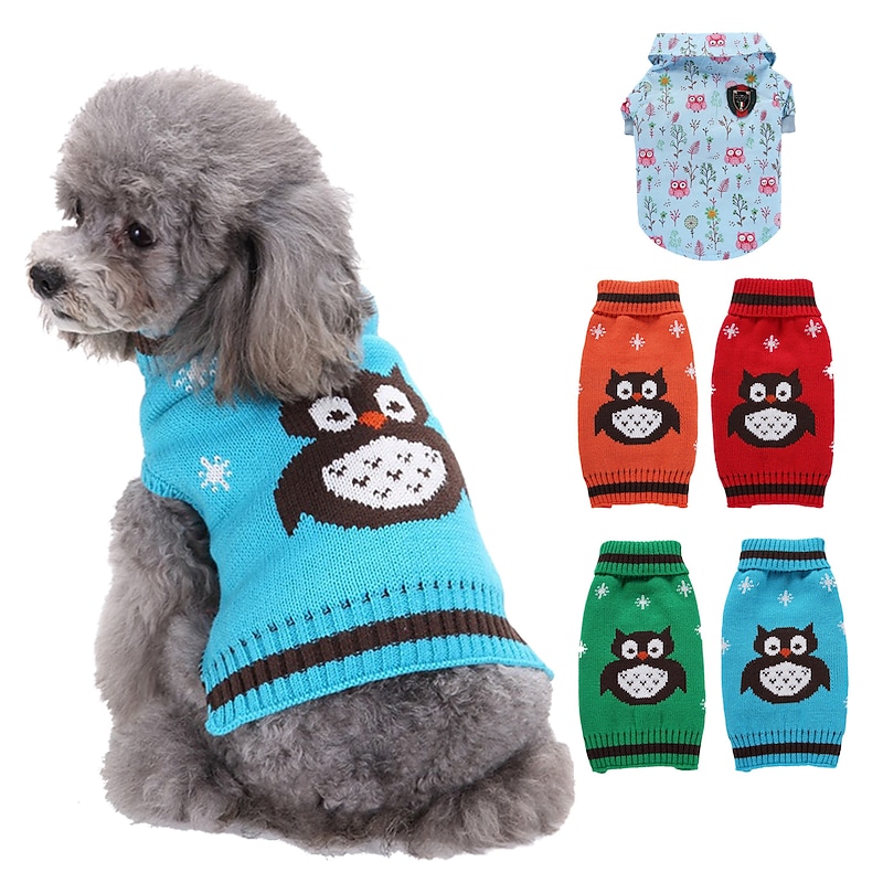 Dog Cat Sweater Jumper Fashion Party Winter Warm Breathable Soft Washable Comfortable Outdoor Halloween Casual Daily Dog Clothing for Bichon Frise Pomeranian Baby Pet Papillon Small