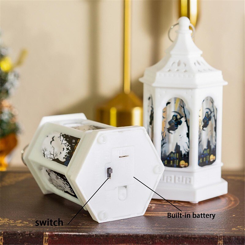 Halloween Wind Lantern Handheld Pumpkin Lantern Skeleton Decoration Candle Lantern Decoration Decoration Decoration Decoration DecorationFun props3