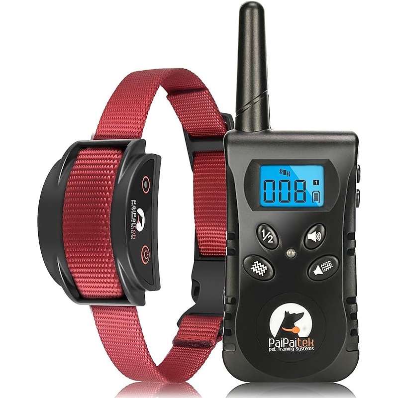 Paipaitek No Shock Dog Training Collar Rechargeable & Waterproof No Shock Dog Collar with Remote Up to 1600Ft Remote Range Suitable for deaf dogs used to attract their attention