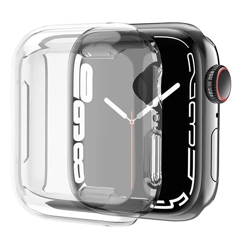 Compatible with Apple Watch Series 8 7 45mm / Series 8 7 41mm / Series 6 5 4 SE 44mm / Series 6 5 4 SE 40mm / Series 3 2 1 42mm All Around Protective Shockproof TPU Watch Cover4