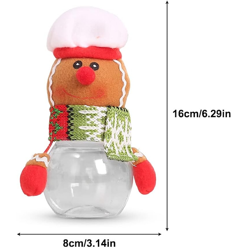 Christmas Candy Jar Storage Bottle,Christmas Bags for Sweets Christmas Box Gift Christmas Decorations3