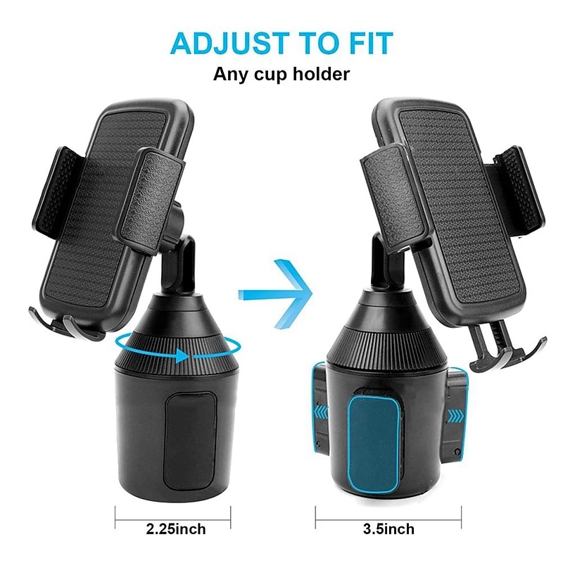Cup Holder Phone Mount Buckle Type Rotatable Clamp Clip Phone Holder for Car Car Truck Compatible with All Mobile Phone Phone Accessory2