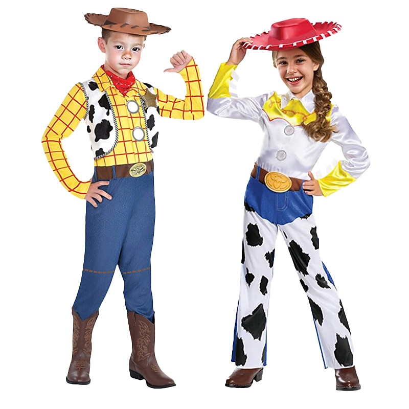 Toy Story Woody Tracy Cosplay Costume Halloween Group Family Costumes Kid's Boys Girls' Cosplay Halloween Halloween Carnival Masquerade Easy Carnival Costume - Main Image