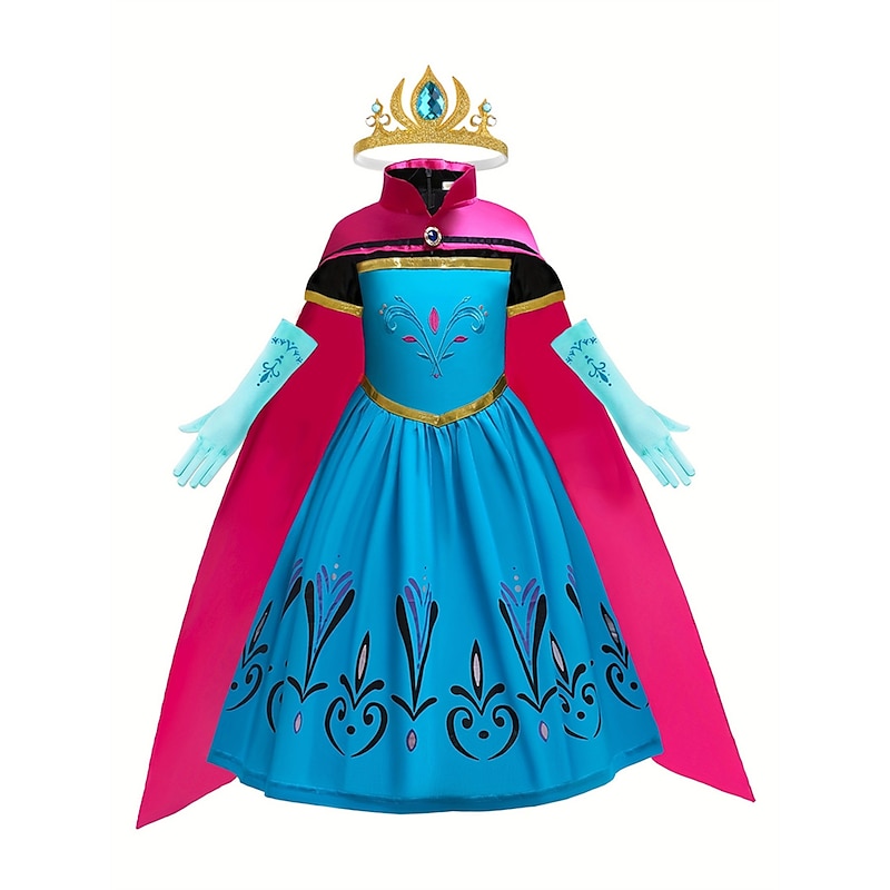 Frozen Fairytale Princess Anna Flower Girl Dress Theme Party Costume Tulle Dresses Cosplay Movie Cosplay for Girls' Kid's Carnival Masquerade2