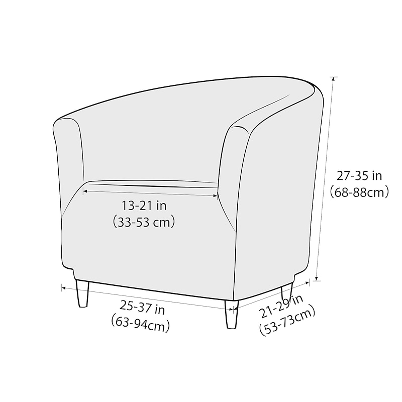 Club Chair Slipcover Barrel Chair Slipcover Burgundy Stretch Armchair Cover Sofa Cover Couch Furniture Protector for Living Room Jacquard Spandex Couch Covers2