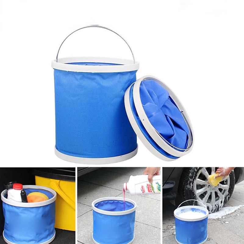 StarFire 9/11L Multifunctional Portable Folding Bucket with Bag Outdoor Car Wash Fishing Backpack Camping Hiking Trip Cleaning Tool