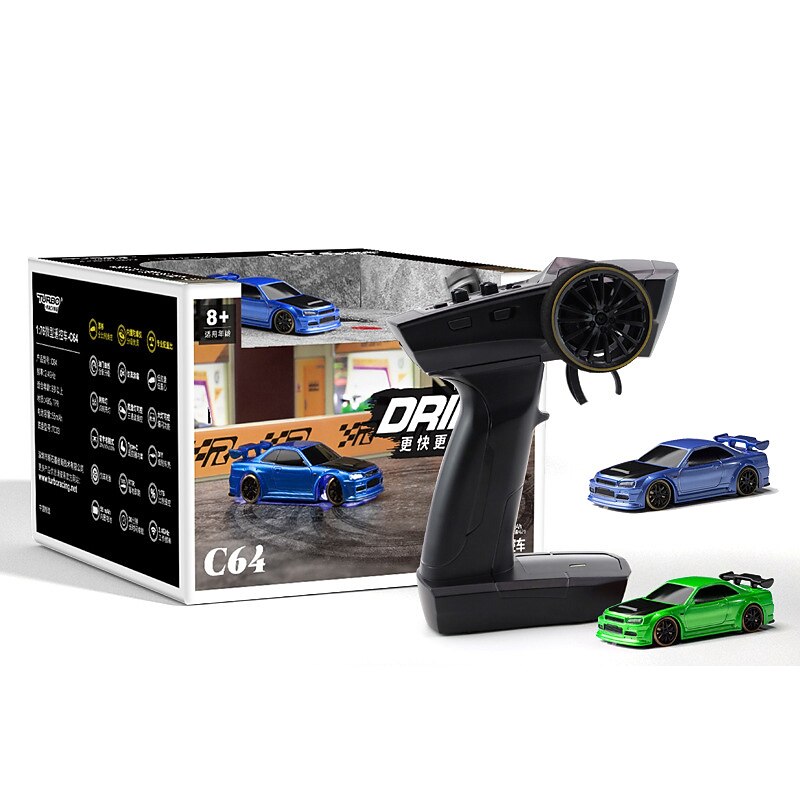 TURBO RACING Racing Drift Car 176 Full Scale C64 Remote Control Car Model Car