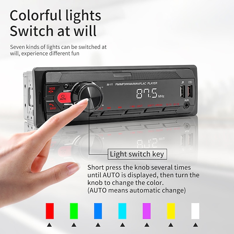Car Radio 1 Din With Bluetooth Automotive Sound MP3 Player FM Multilaser Autostereo Auto Radios Multimedia Stereo2