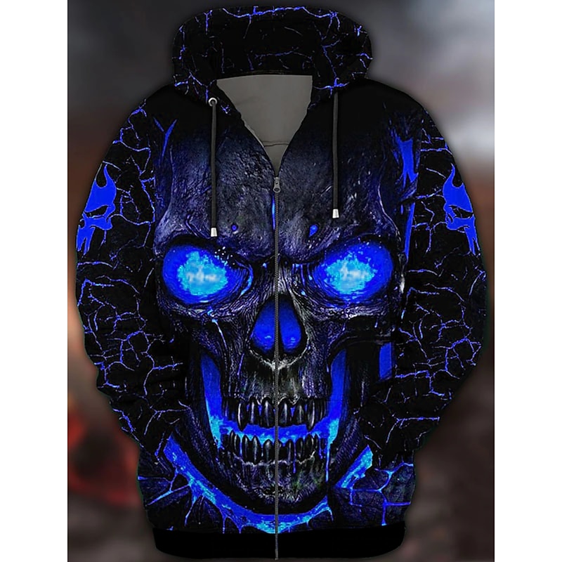 Halloween Skeleton Skull Cartoon Manga Outerwear Anime 3D Graphic For Couple's Men's Women's Adults' Back To School 3D Print Casual Daily4