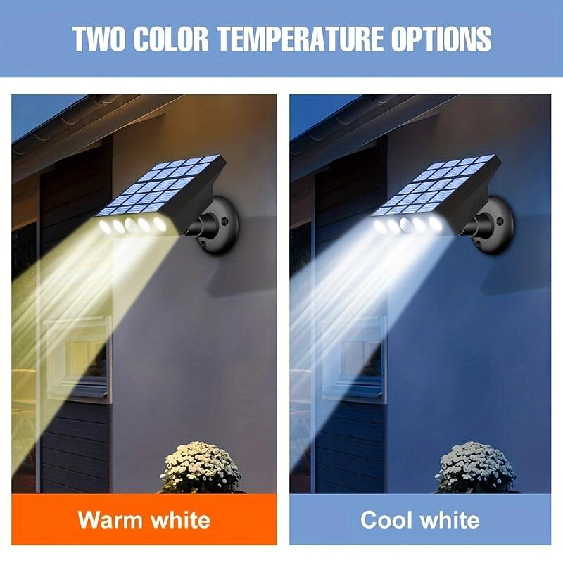 1pc LED Solar Flood Lights Safety Light Dusk To Dawn Floodlight 3000LM Wall Mounted Solar 5V Panel Energy Lamp Wall Outdoor 3 Modes Light Sense/Motion Sensing IP65 Waterproof2
