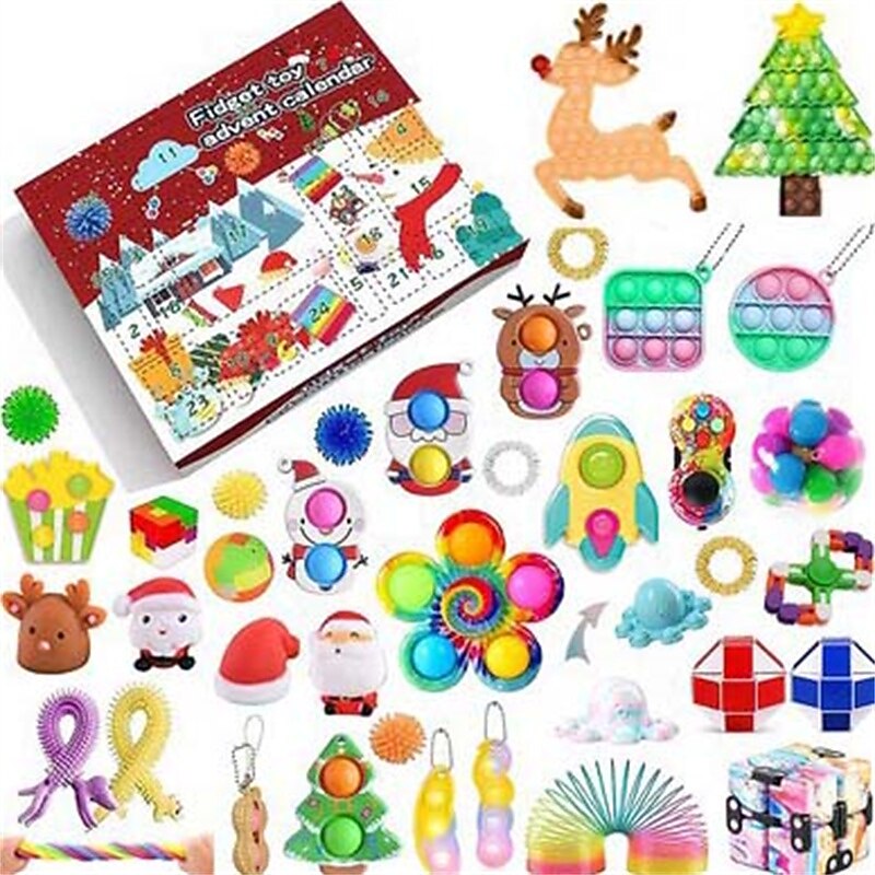 Decompression Christmas Countdown Calendar Blind Box Set Decompression Christmas Countdown Blind Box Gift Toy for Christmas Gifts2