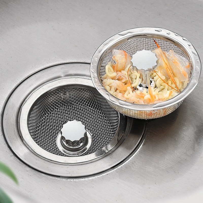 Kitchen Sink Filter Stainless Steel Sink Sewer Mesh Strainers Kitchen Tools Bathroom Floor Drains Hair Catcher Waste Plug Filter