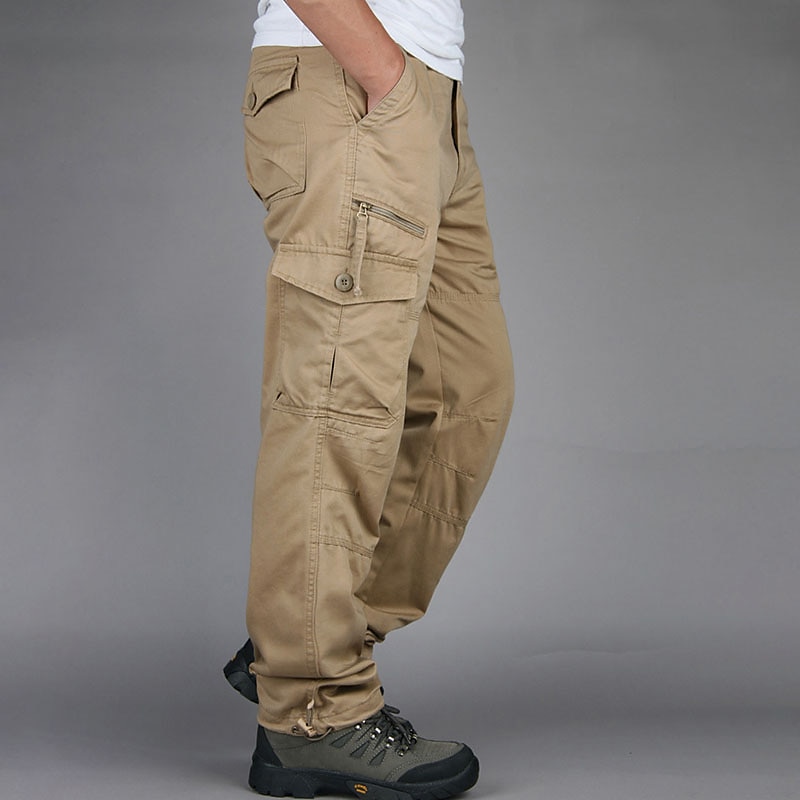 Men's Cargo Pants Cargo Trousers Hiking Pants Pocket Plain Comfort Breathable Outdoor Daily Going out Fashion Casual Army Yellow Black2