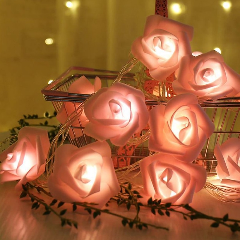 3M Rose String Lights 20 LEDs EL Warm White Valentines Creative String Lights Indoor Batteries Powered2