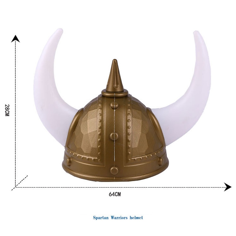 Adult Plastic Viking Knight Warrior Horn Helmet Unisex Costume Party Accessory Halloween Carnival4