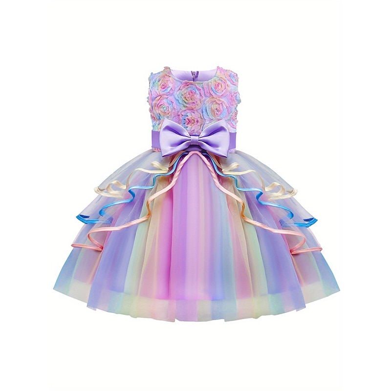 Unicorn Dress Cosplay Wigs Bag Dance Tight Tutus Movie Cosplay for Girls' Toddler Kid's Carnival New Year Masquerade Wedding Wedding Guest2