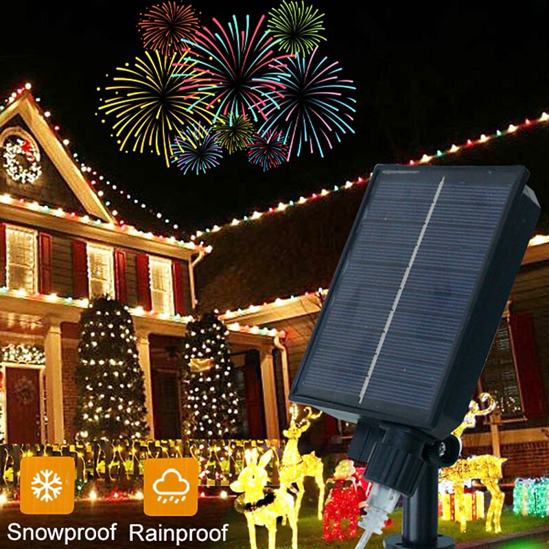 Solar 16-Color RGB Tube Light String 5M 10M Remote Control 7-Color Synchronous Light String Outdoor Waterproof Multi Color Tube Light String4