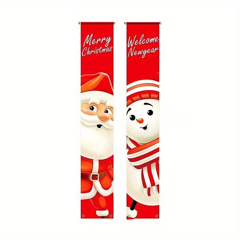 Merry Christmas Door Banner Porch Sign Door Banner Christmas Hanging Banners Merry Christmas Decoration Christmas Decor Banners Christmas Decoration for Wall Home Door4