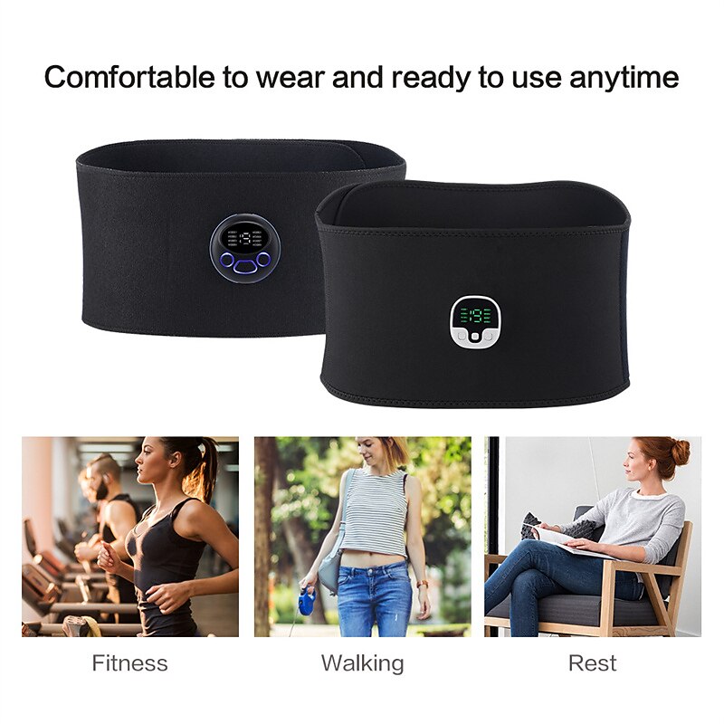 Muscle Stimulation Belt Electric ABS Stimulator Trainer EMS Abdominal Exerciser Toning Belts Fitness Training Gym Workout3