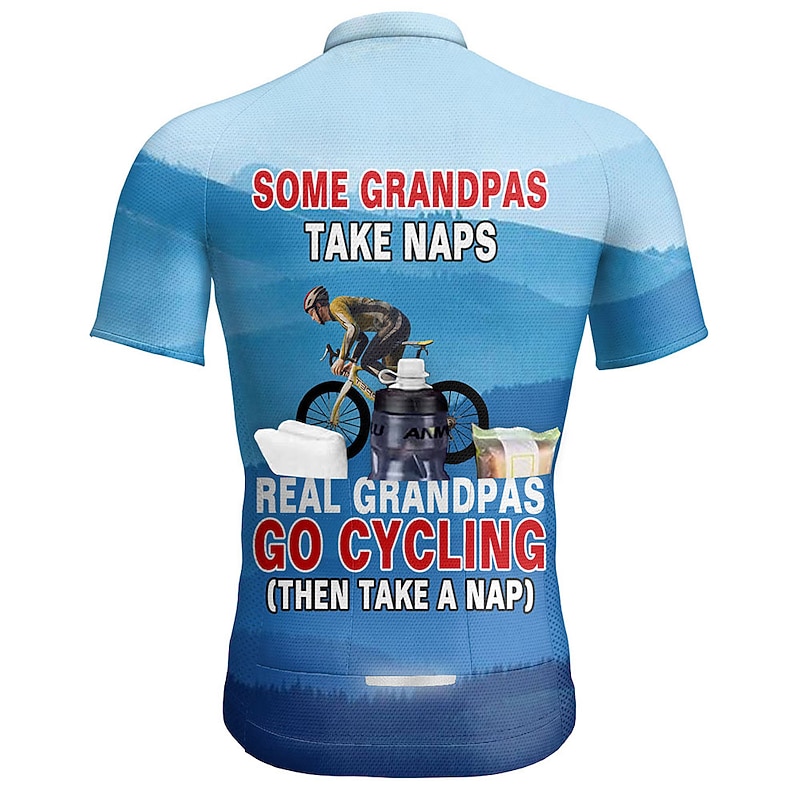 Men's Cycling Jersey Graphic Letter & Number Short Sleeve Bike Jersey Top with 3 Rear Pockets Mountain Bike MTB Road Bike Cycling Quick Dry Reflective Strips Back Pocket Moisture Wicking Sports Black2